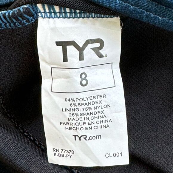 TYR Women's Maxfit Splice Swimsuit - Navy & Blue Size 8 NWT - Picture 8 of 12